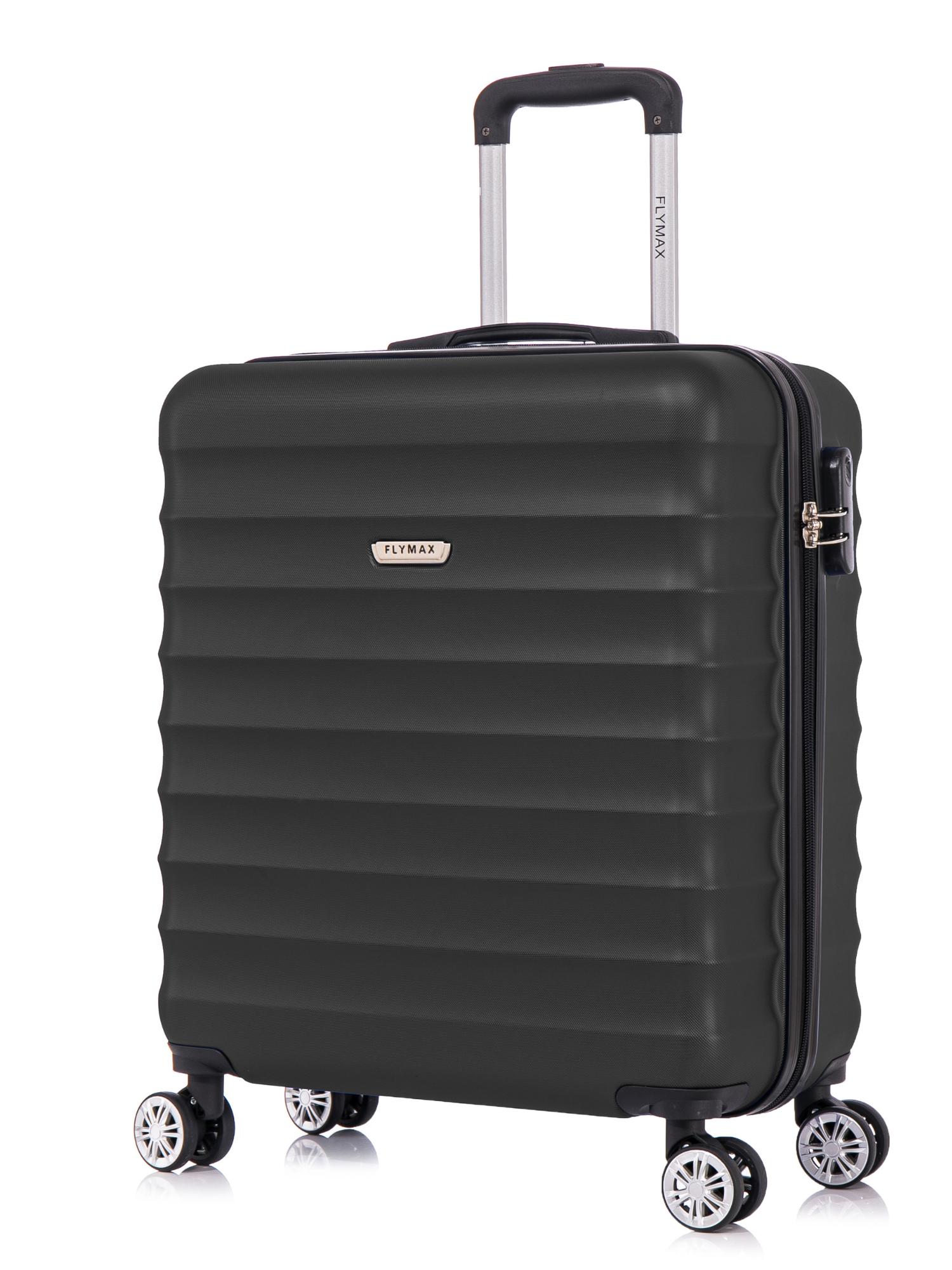 Flymax Oslo Glide 56x45x25cm Cabin Suitcase - 4-Wheel Lightweight Luggage