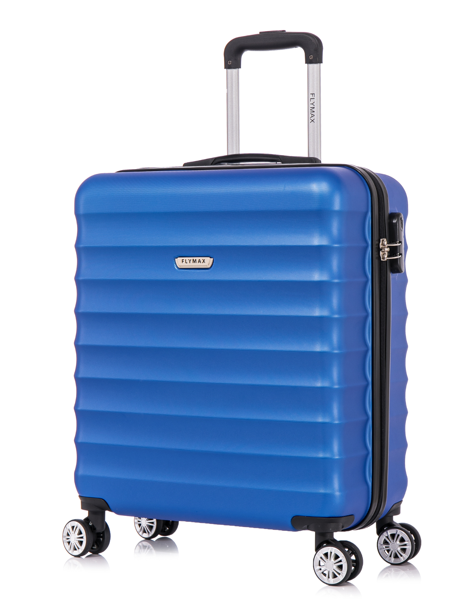 Flymax Oslo Glide 56x45x25cm Cabin Suitcase - 4-Wheel Lightweight Luggage