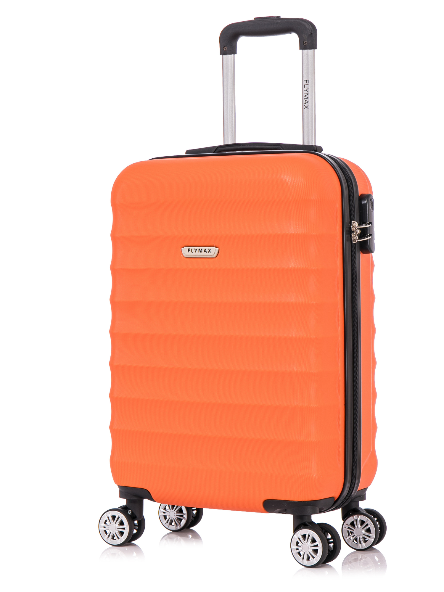 Flymax Lisbon Explorer Hard Shell Cabin Suitcase in orange