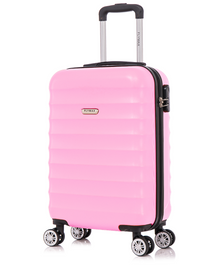 Flymax Lisbon Explorer Hard Shell Cabin Suitcase in pink