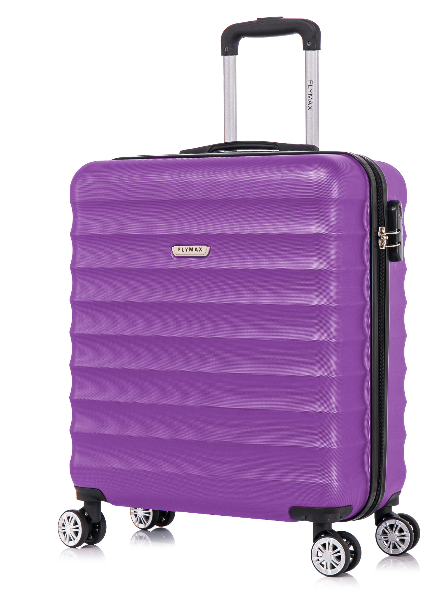 Flymax Oslo Glide 56x45x25cm Cabin Suitcase - 4-Wheel Lightweight Luggage