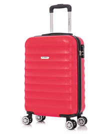 Flymax Lisbon Explorer Hard Shell Cabin Suitcase in red