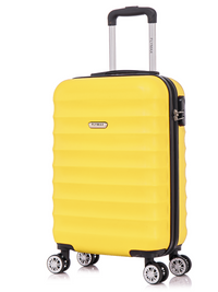 Flymax Lisbon Explorer Hard Shell Cabin Suitcase in yellow