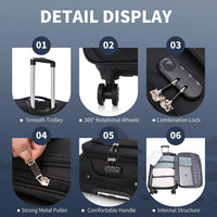 Flymax Barcelona Breeze 32" Extra Large Super Lightweight 4 Wheel Suitcase Luggage