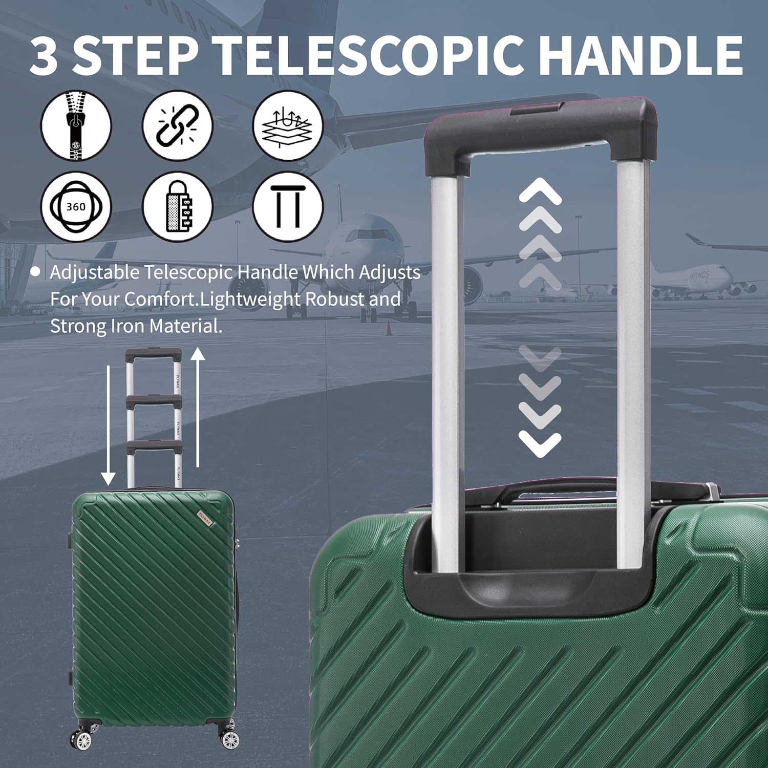 Flymax Seoul Defender 32-Inch Large Lightweight Suitcase