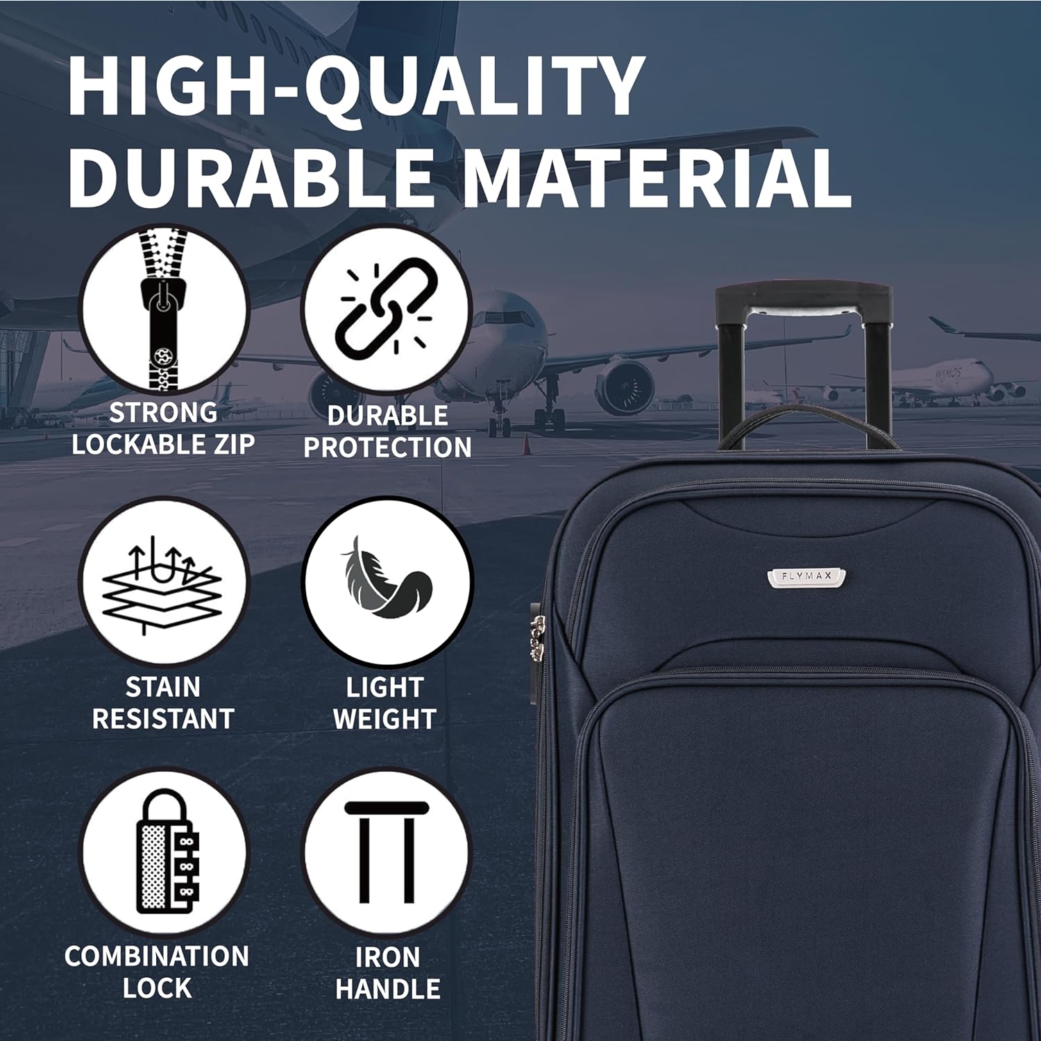 Flymax Vienna Voyager 32 Inch Lightweight Suitcase - Durable, Stylish, and Spacious Luggage for Travel