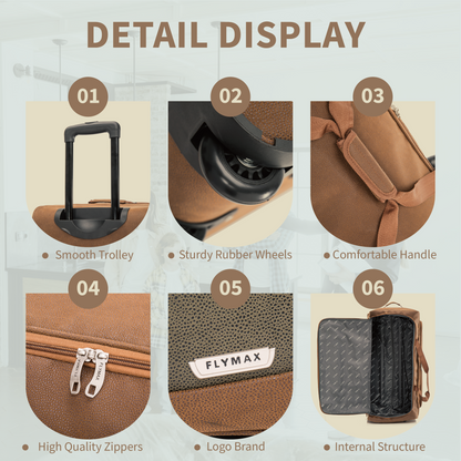 Sydney Stroller 30" Large Lightweight Travel wheeled Bag - 100L Capacity, Durable Faux Leather Baggage
