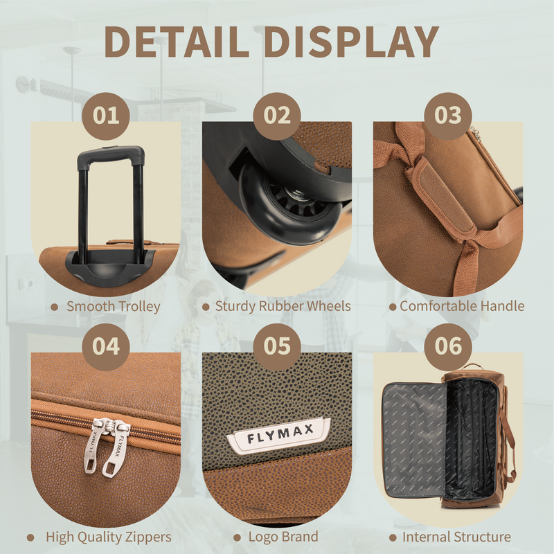 Sydney Stroller 30" Large Lightweight Travel wheeled Bag - 100L Capacity, Durable Faux Leather Baggage