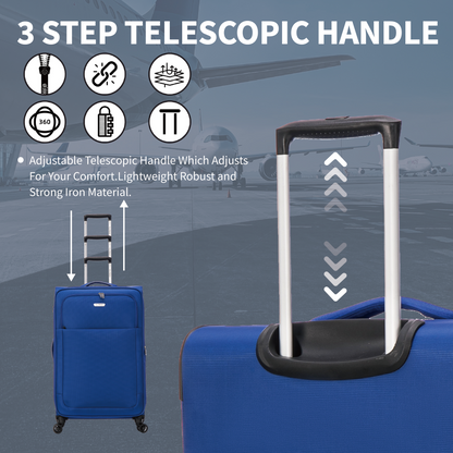 Flymax Canada Explorer Medium Suitcase – Lightweight 4-Wheel Spinner with TSA Lock