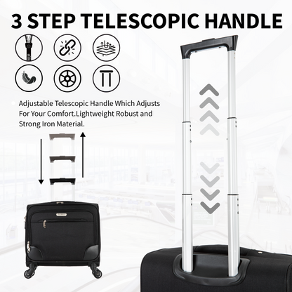 Flymax Laptop Roller on 4 Wheels - Perfect for Business & Travel