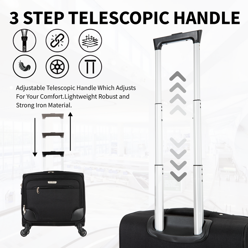 Flymax Laptop Roller on 4 Wheels - Perfect for Business & Travel