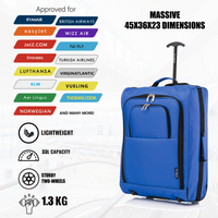 Flymax Sao Paulo Glide 45x36x20cm Ultra-Lightweight Cabin Luggage for EasyJet and Ryanair