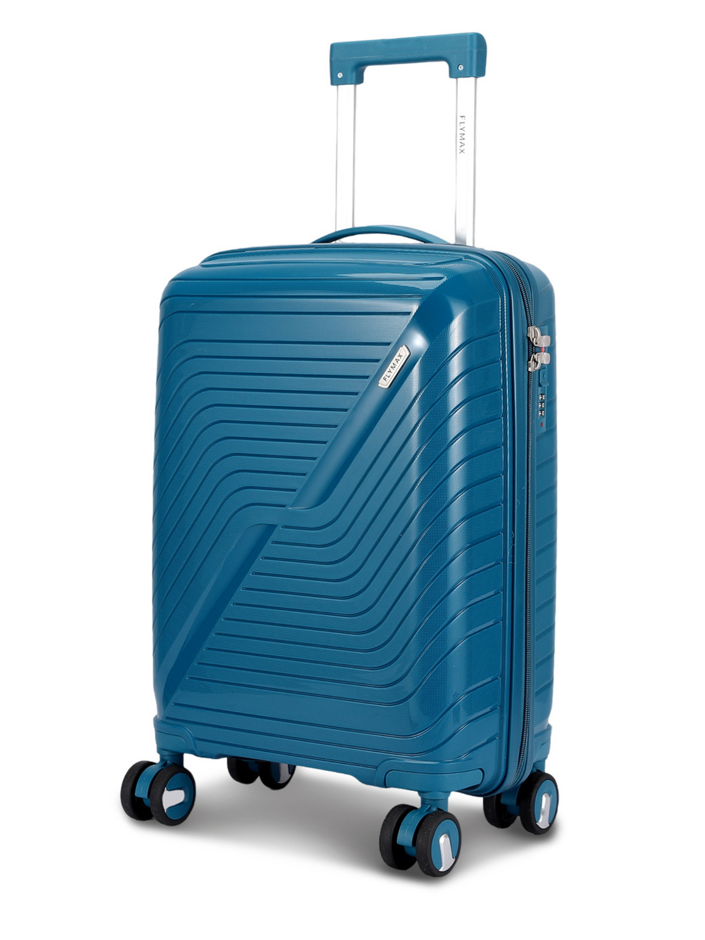Flymax Dubai Volt premium carry on suitcase in blue
