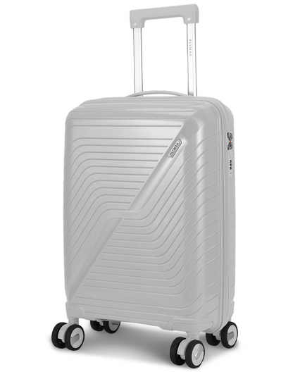 Flymax Dubai Volt premium carry on suitcase in light grey