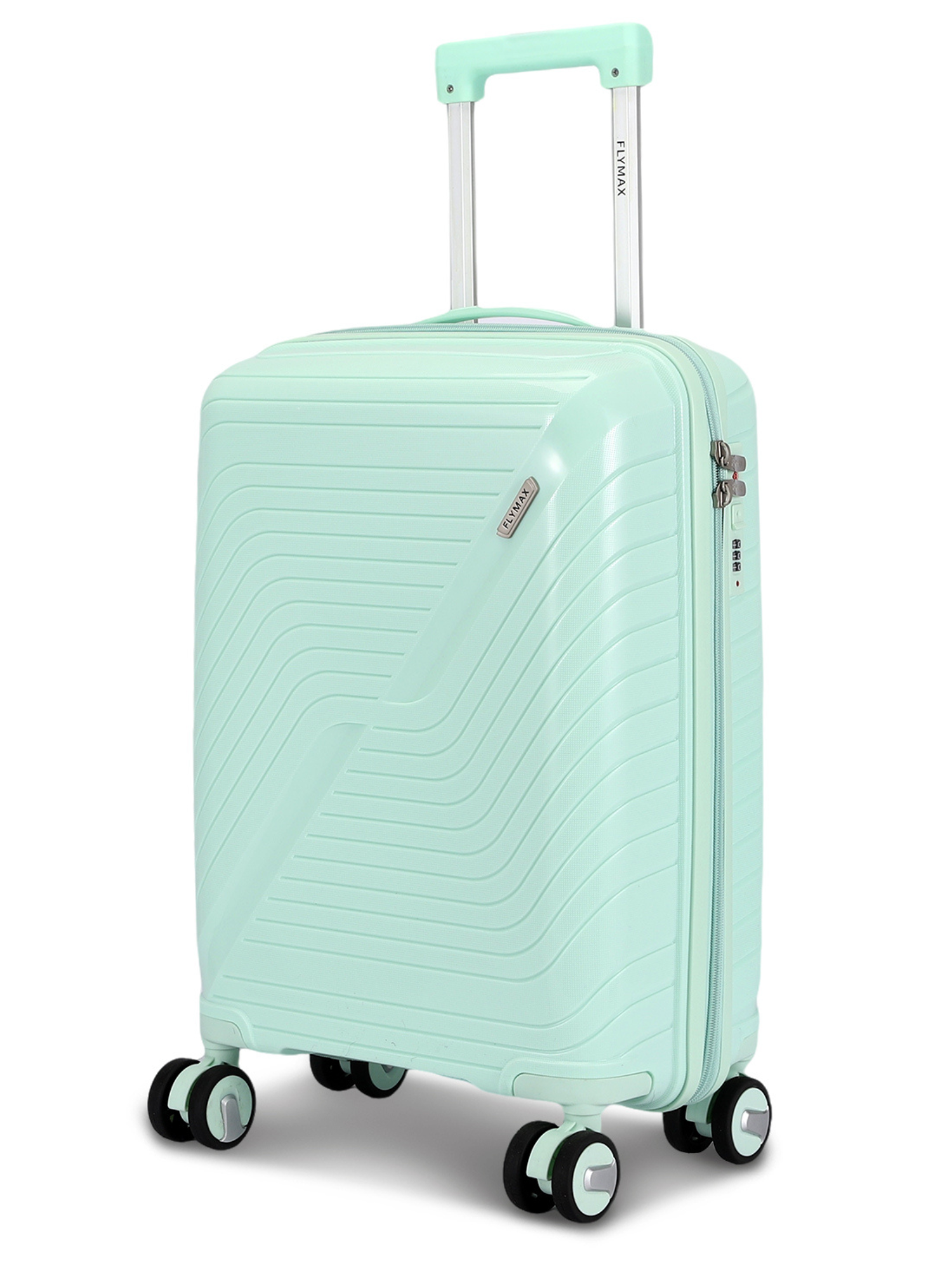 Flymax Dubai Volt premium carry on suitcase in light green