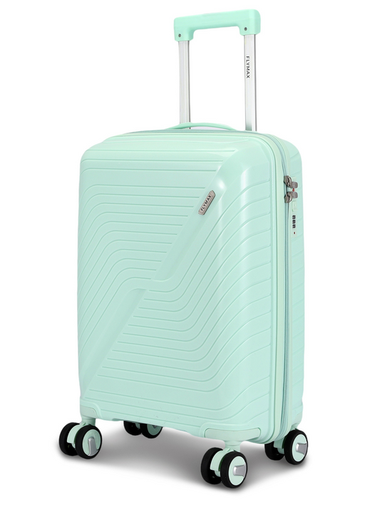 Flymax Dubai Volt premium carry on suitcase in light green