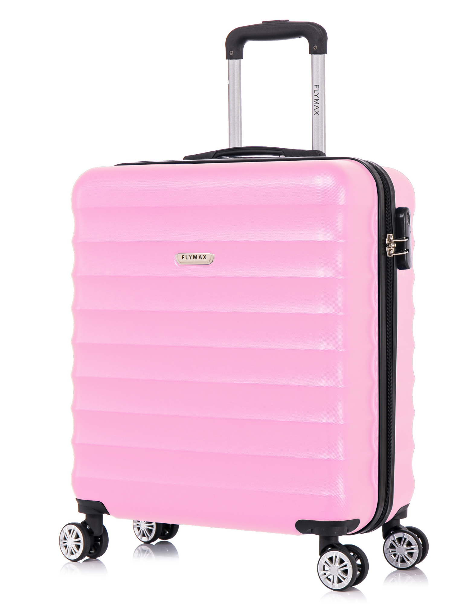 Flymax Oslo Glide 56x45x25cm Cabin Suitcase - 4-Wheel Lightweight Luggage