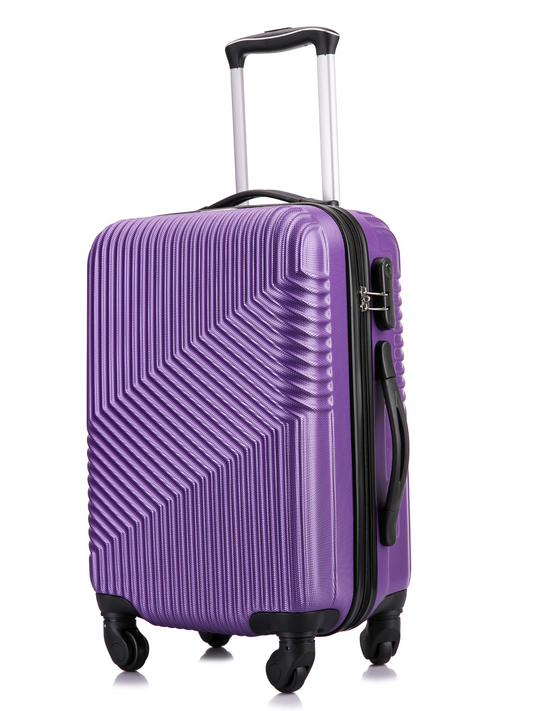 Flymax Zurich Shield Lightweight Hard Shell carry-on Suitcase in purple