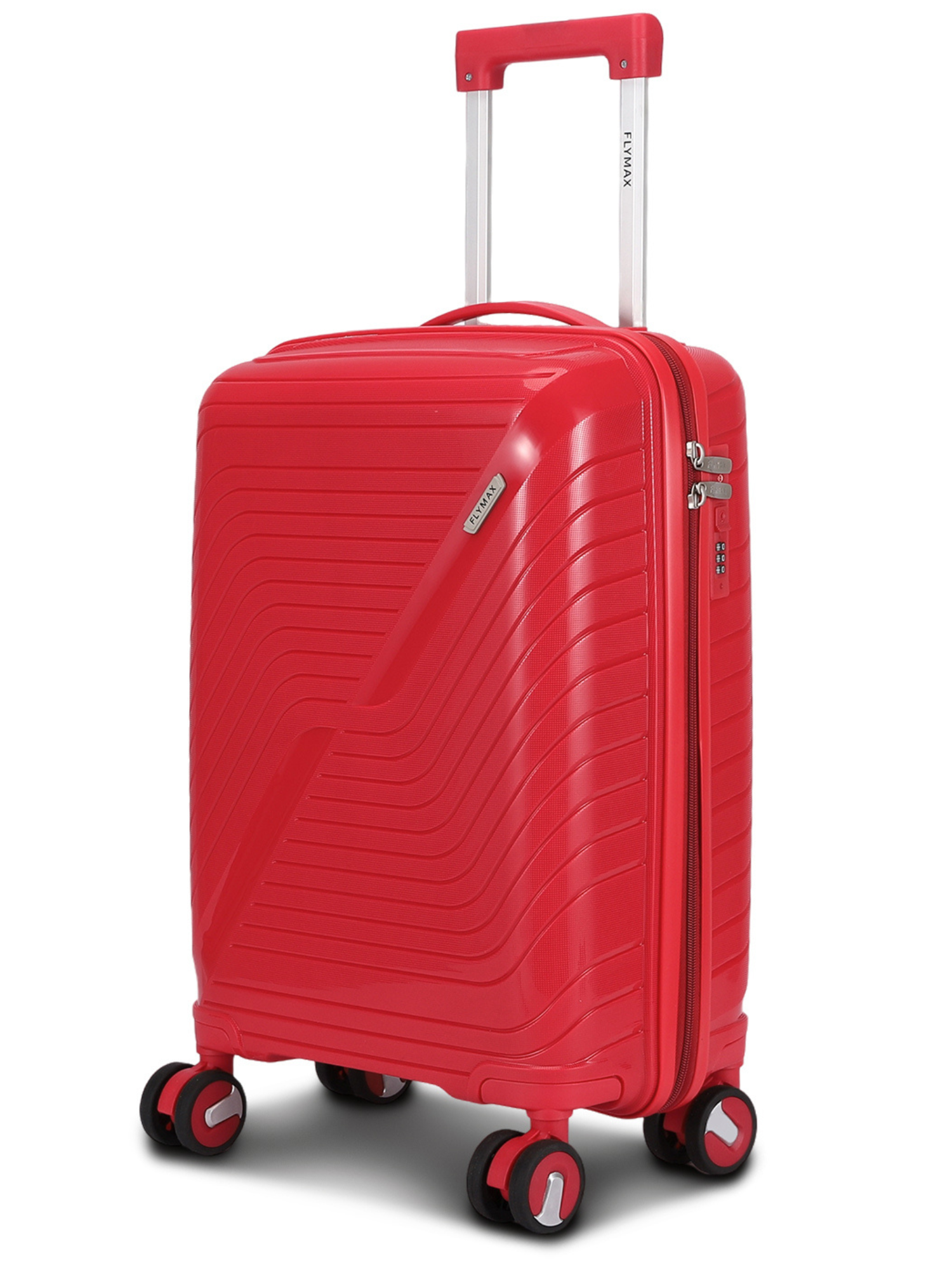 Flymax Dubai Volt premium carry on suitcase in red