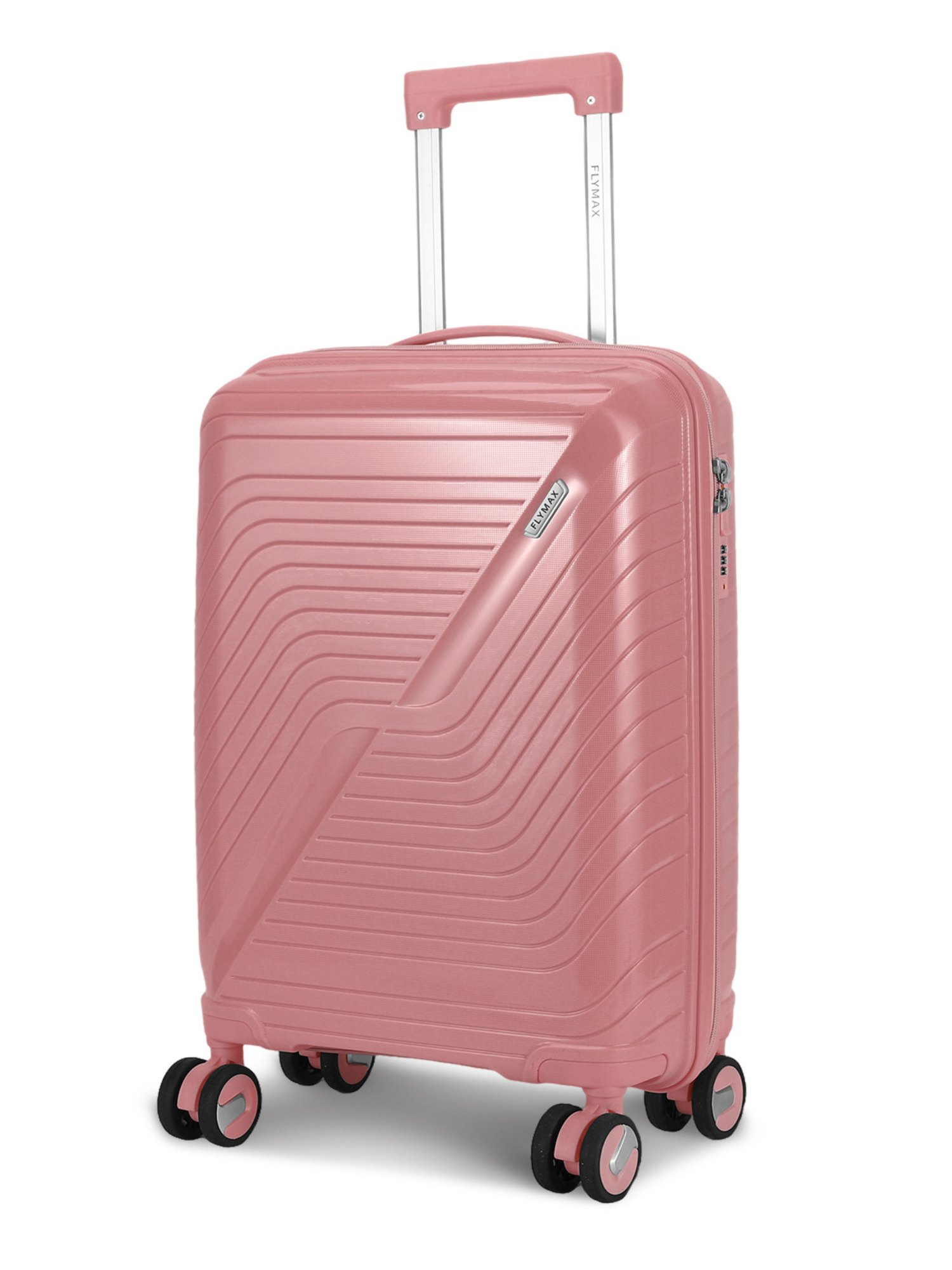 Flymax Dubai Volt premium carry on suitcase in rose gold