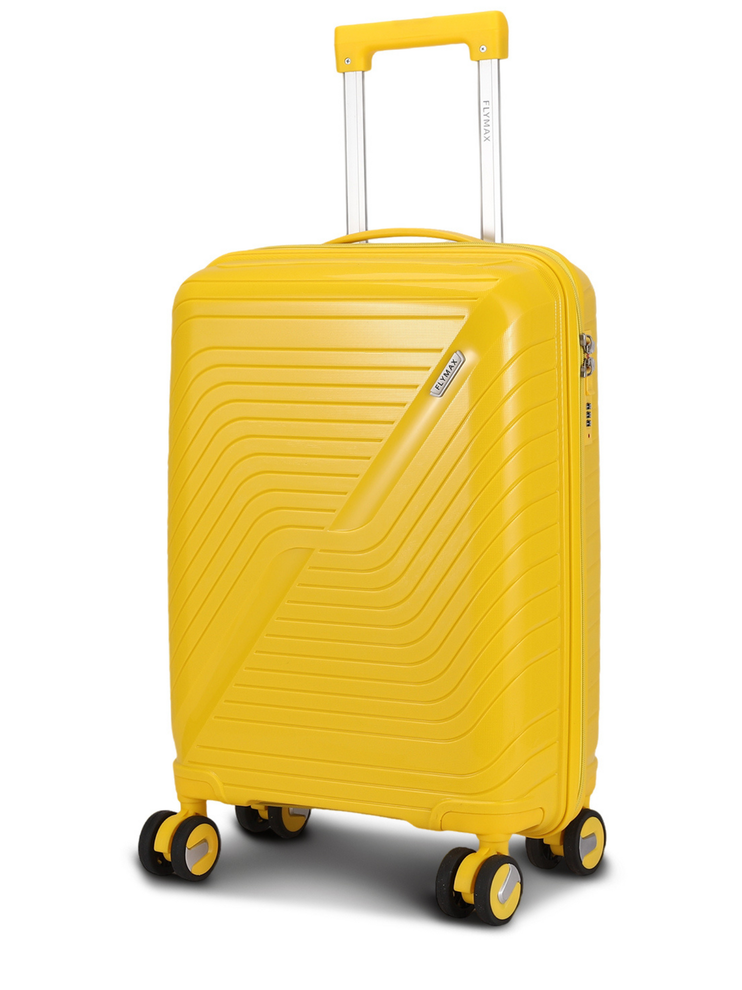 Flymax Dubai Volt premium carry on suitcase in yellow