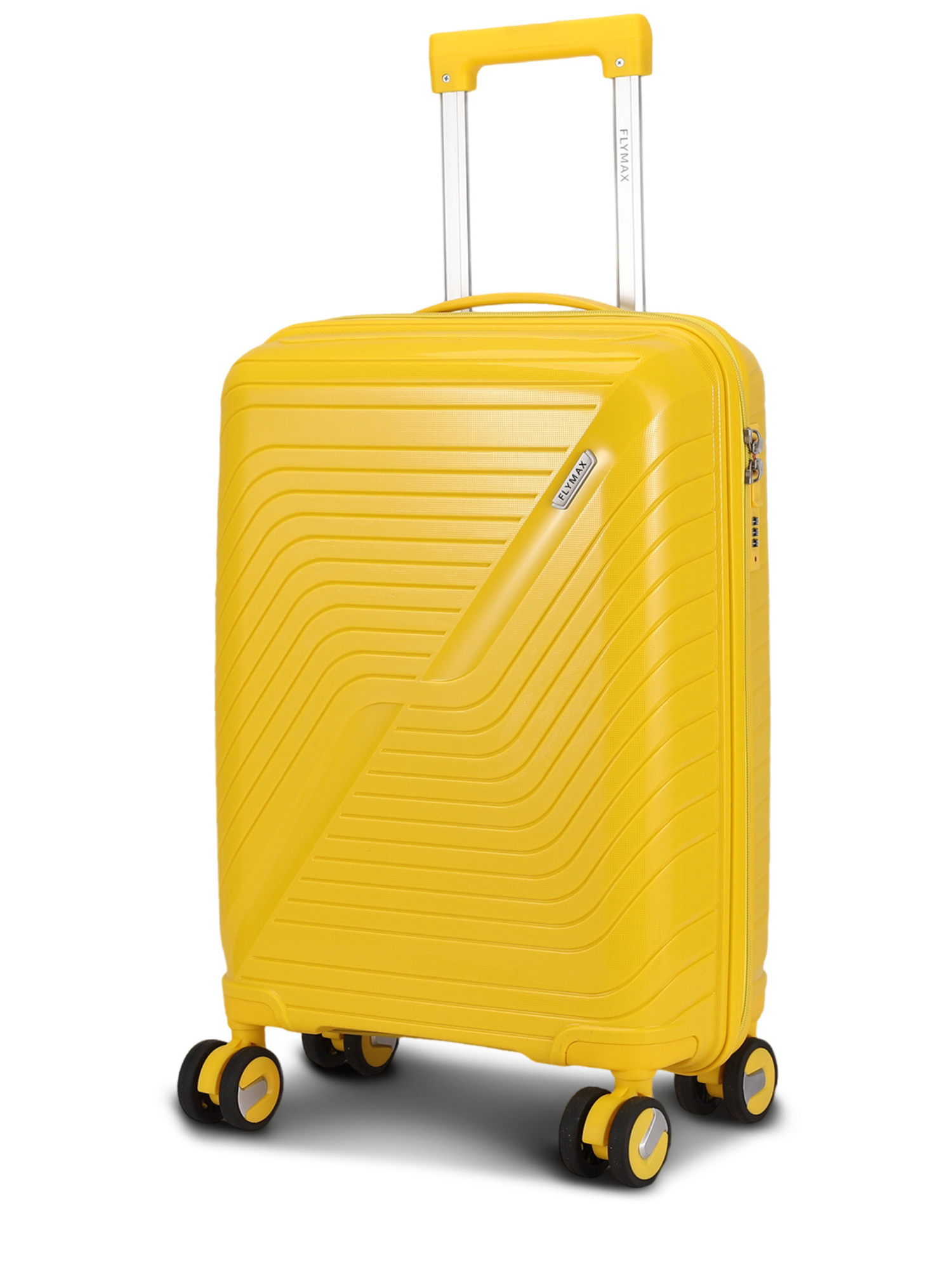 Flymax Dubai Volt premium carry on suitcase in yellow