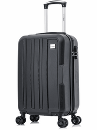 Flymax Black Hardshell Cabin Suitcase 20-Inch, Travel-Friendly and Compact