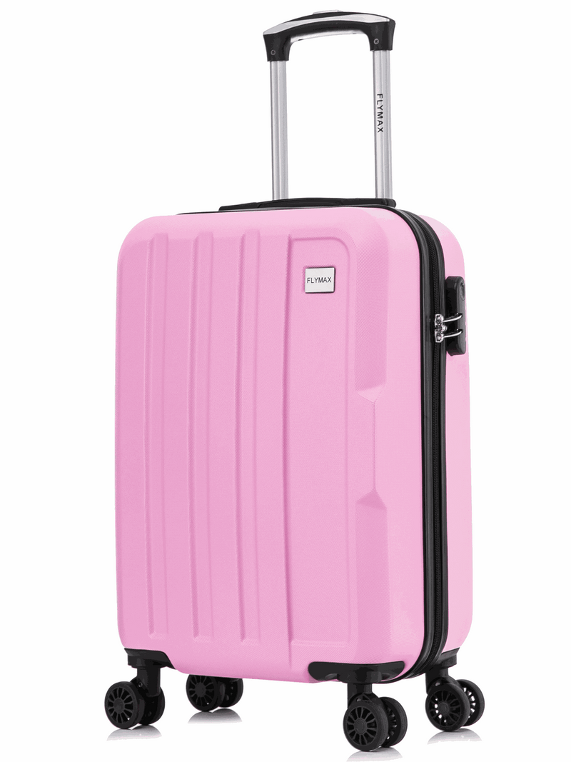 Flymax Pink Hardshell Cabin Suitcase 20-Inch, Vibrant Travel Luggage
