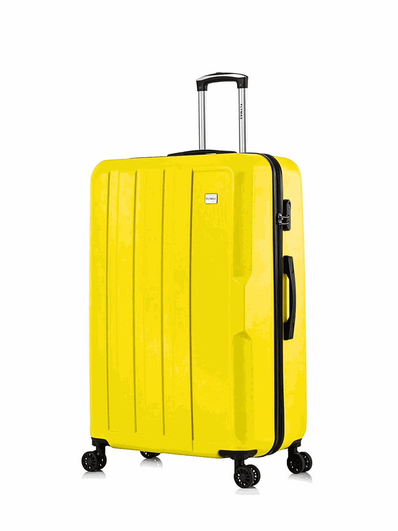 Flymax Yellow Hardshell Suitcase 25-Inch, Perfect for Medium Trips