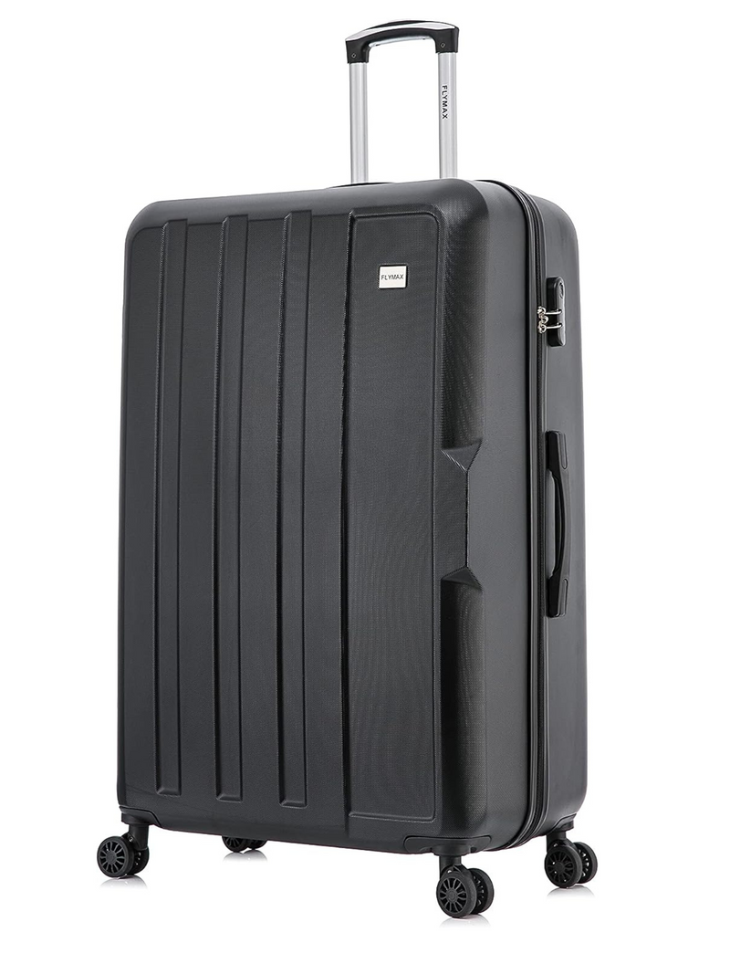MEDIUM BLACK ABS HARDSHELL 4 WHEEL Flymax New York fort medium suitcase