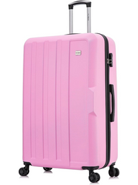 MEDIUM PINK ABS HARDSHELL 4WHEEL Flymax New York fort medium suitcase