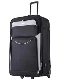 Vienna Voyager 24 inch lightweight suitcase in black and grey