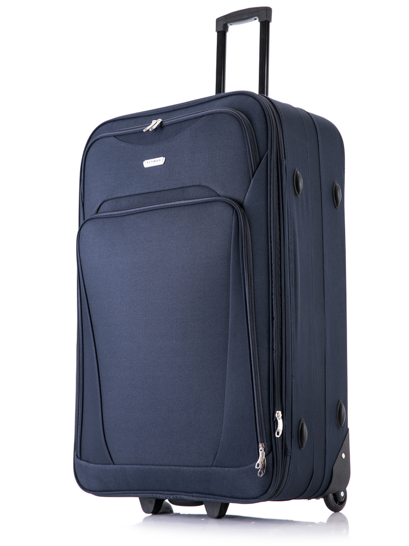 Flymax Nairobi Navigator Medium Soft Shell suitcase in navy