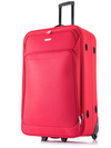 Flymax Nairobi Navigator Medium Soft Shell suitcase in red