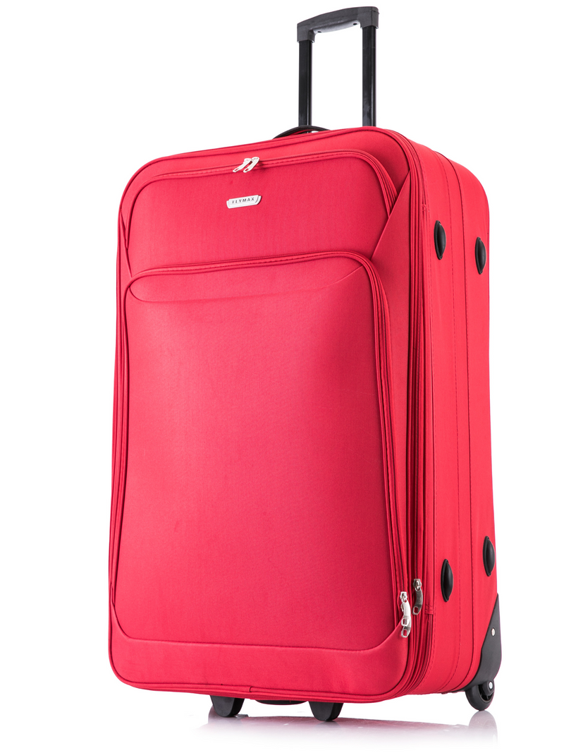 Flymax Nairobi Navigator Medium Soft Shell suitcase in red