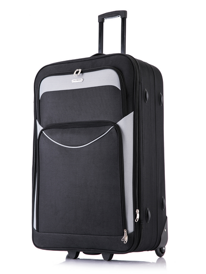 Vienna Voyage 29 inch lightweight suitcase in black and grey