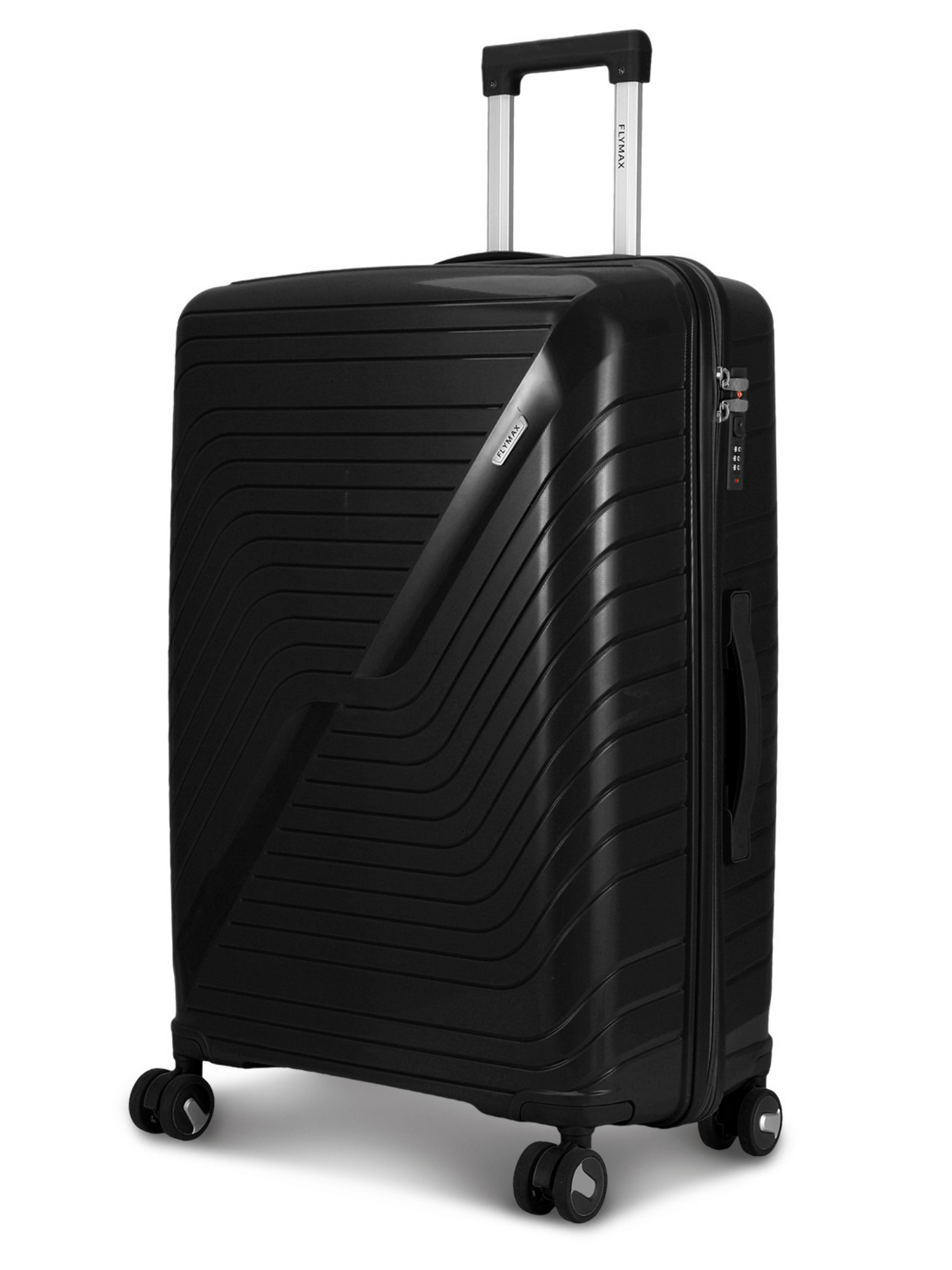 Flymax Dubai Volt 24 Inch Lightweight Premium Suitcase in BLACK