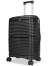 MEDIUM BLACK HARDSHELL 4 WHEEL SUITCASE 