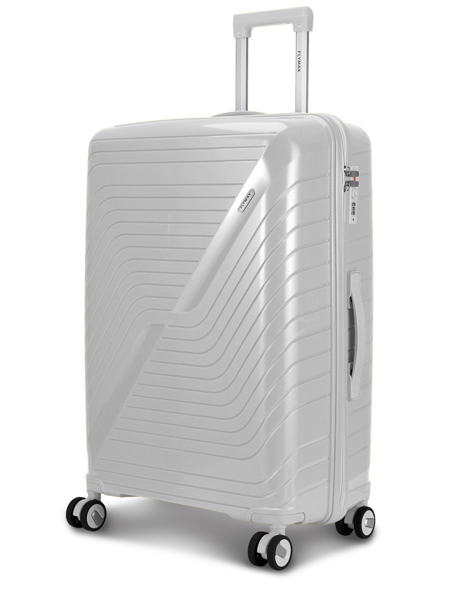 Flymax Dubai Volt 24 Inch Lightweight Premium Suitcase in GREY