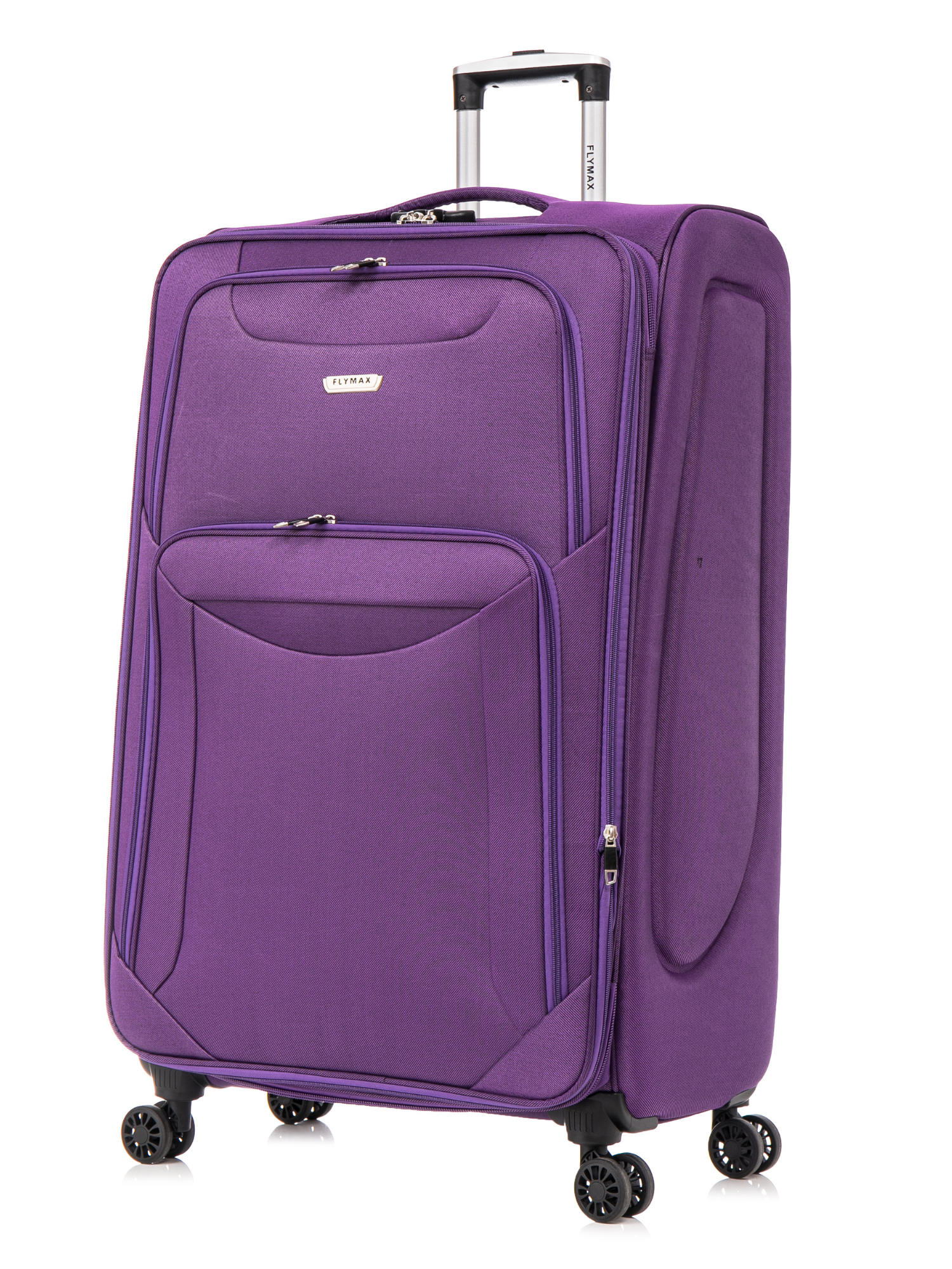 Flymax Barcelona Breeze Medium Soft Shell Suitcase in purple