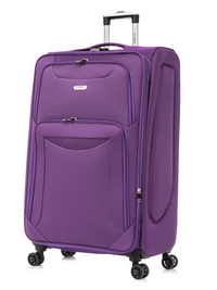 Flymax Barcelona Breeze Medium Soft Shell Suitcase in purple