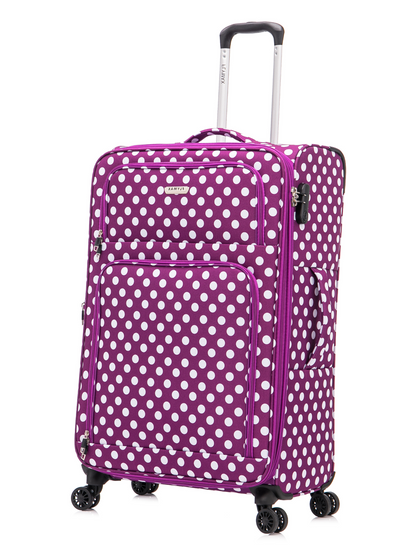 FLYMAX 24" Medium Suitcase - 4 Wheel Lightweight Expandable Luggage 69L 2.95KG