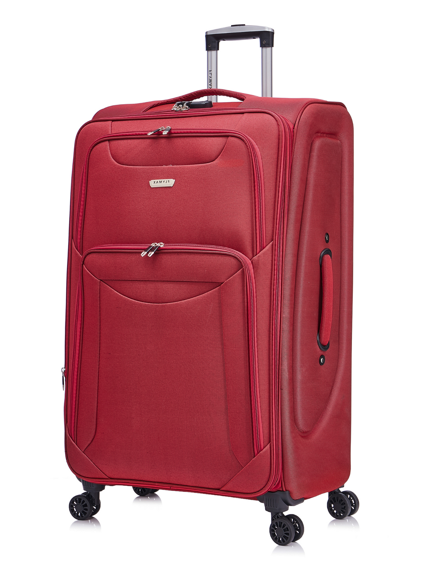 Flymax Barcelona Breeze lightweight soft-shell suitcase in red