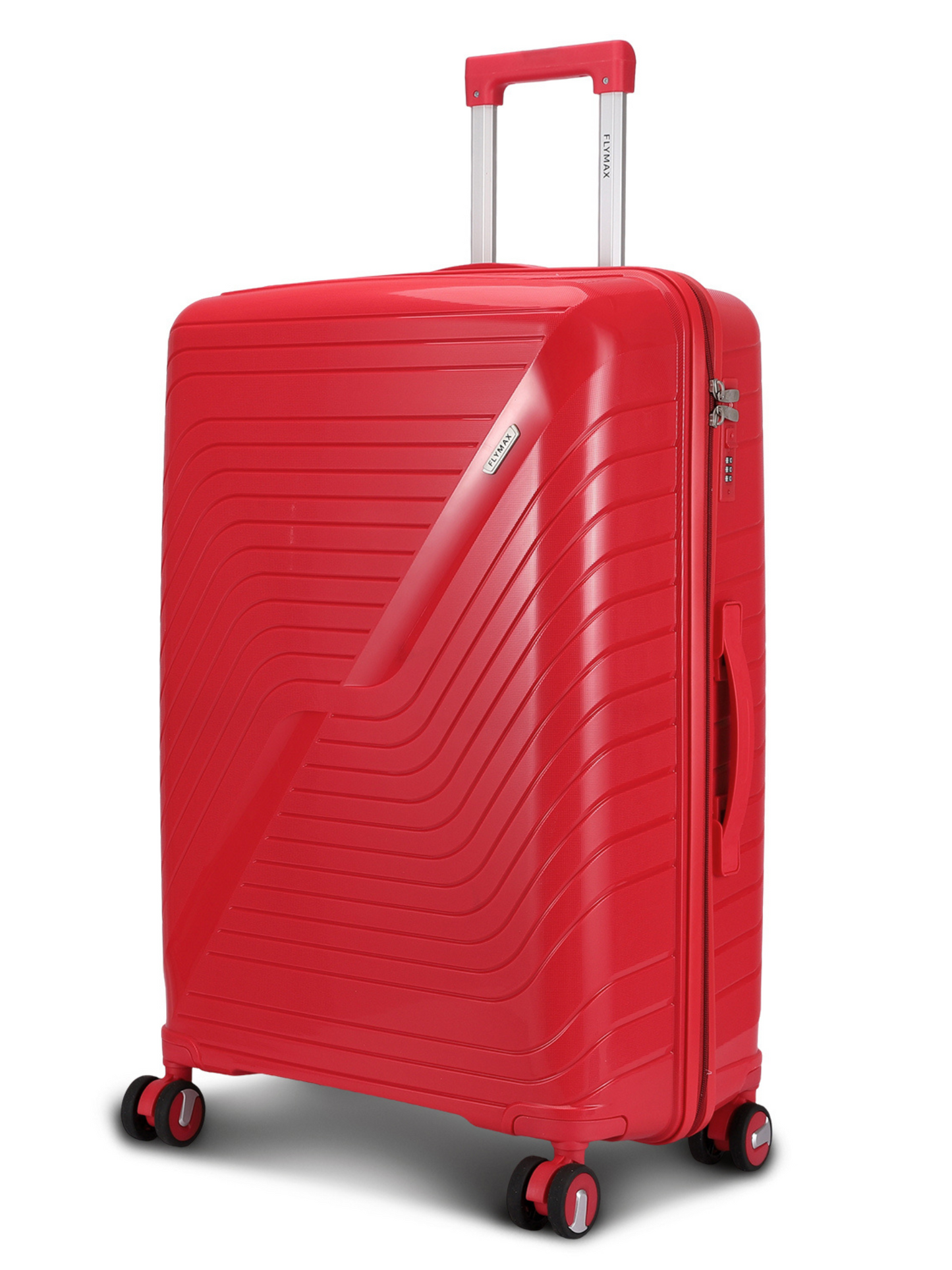Flymax Dubai Volt 24 Inch Lightweight Premium Suitcase in RED 