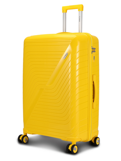 Flymax Dubai Volt 24 Inch Lightweight Premium Suitcase in yellow