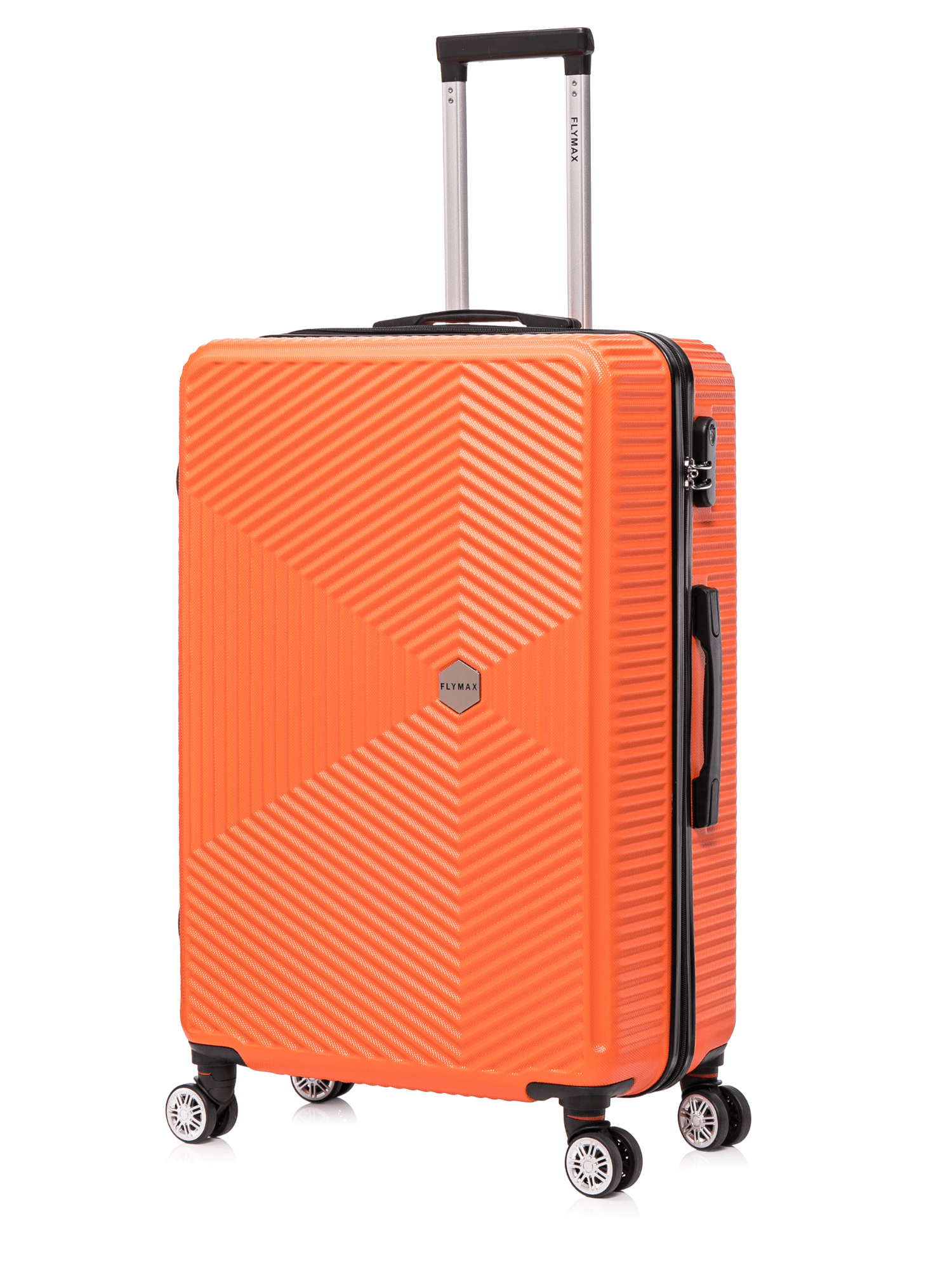 Orange hard suitcase shop
