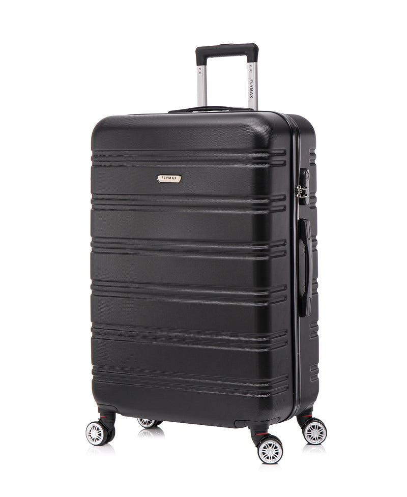 Flymax Kyoto Guardian Lightweight Large Hard Shell Suitcase in black