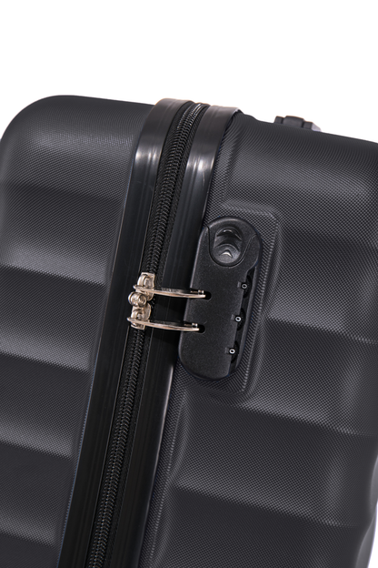 Flymax Lisbon Explorer Hard Shell Cabin Suitcase close up 3 digit lock close up