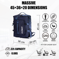 FLYMAX 45x36x20 EasyJet Cabin Bag Underseat Carry on Hand Luggage Flight Backpack