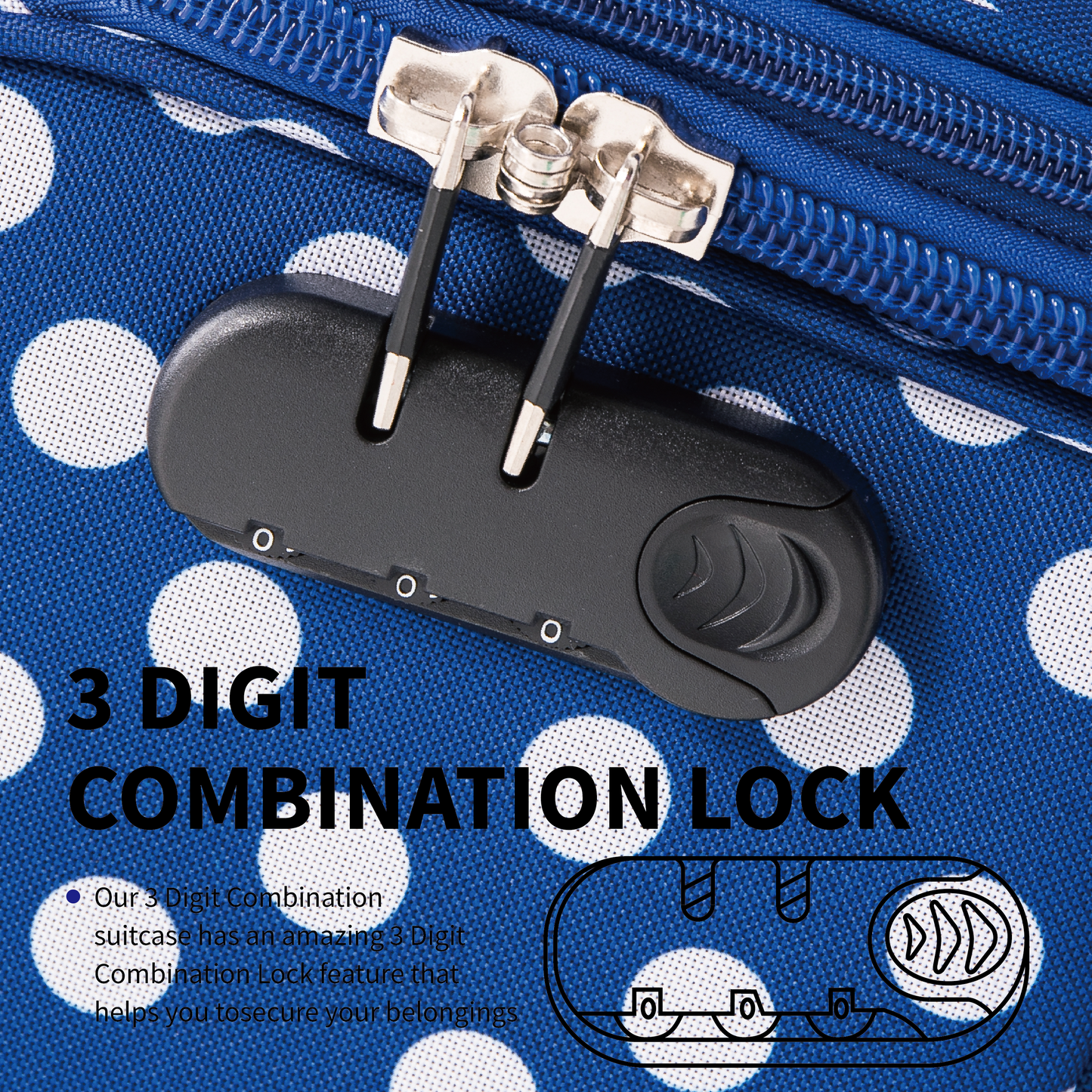FLYMAX 24" Medium Suitcase - 4 Wheel Lightweight Expandable Luggage 69L 2.95KG